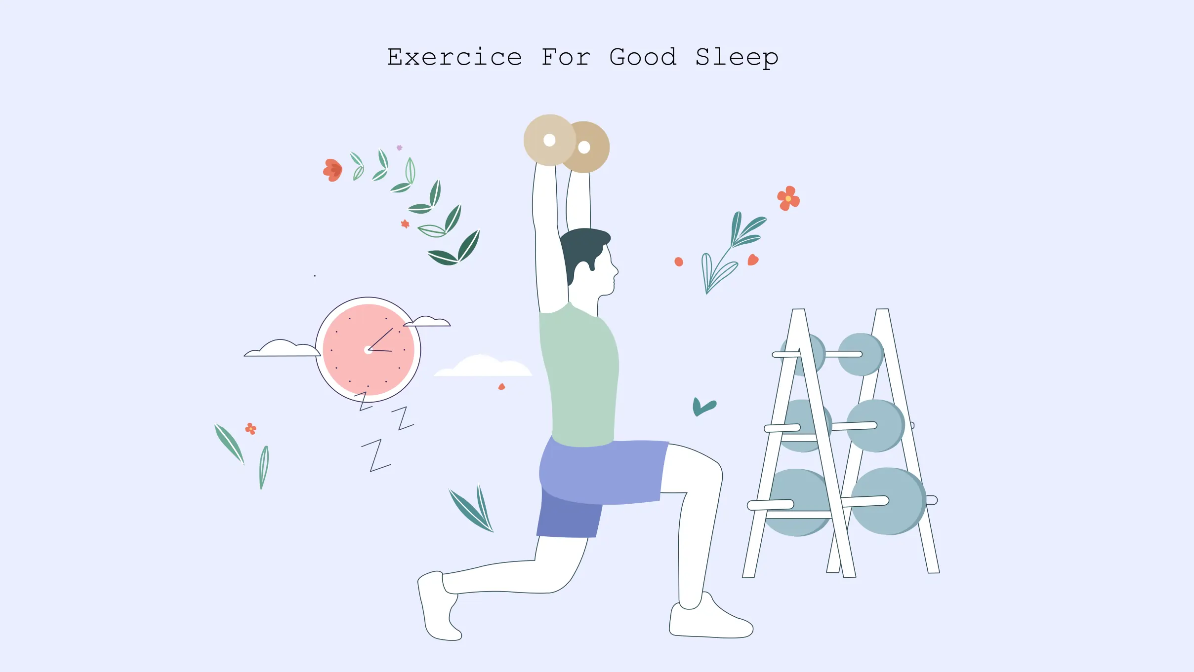 illustration of Exercise for Good Sleep