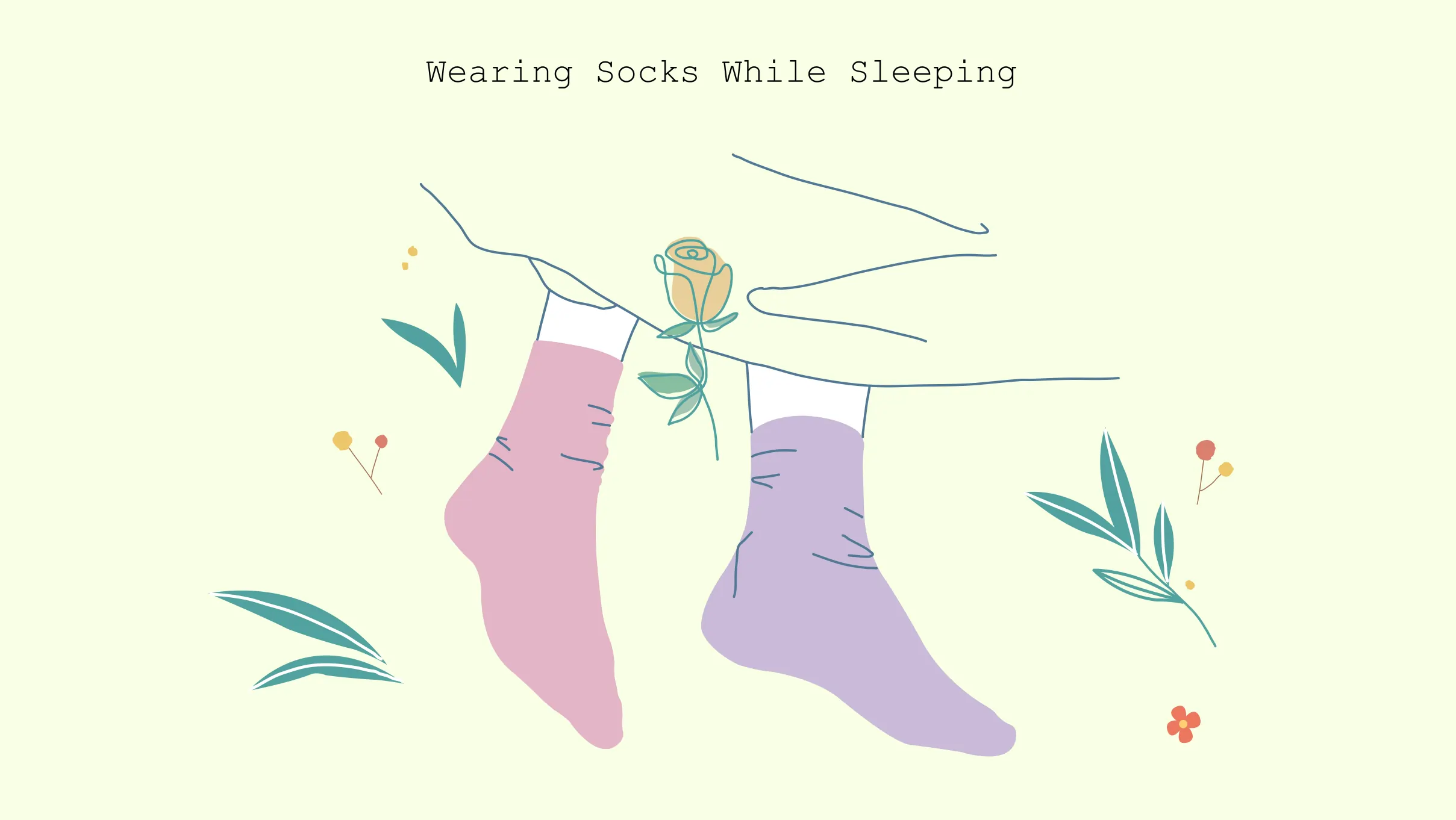 illustration of Wearing Socks While Sleeping