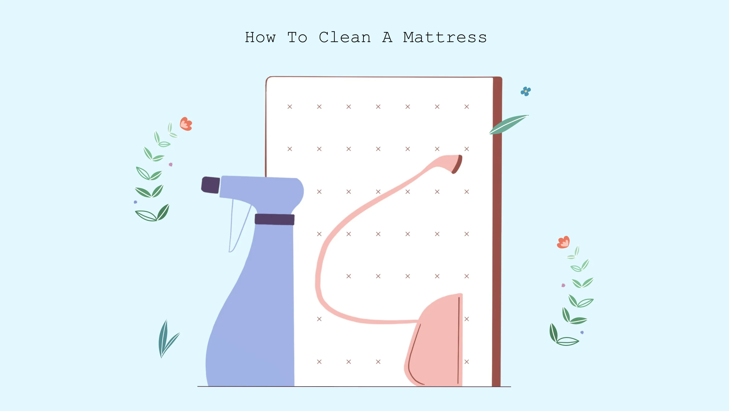 illustration of how to clean a mattress
