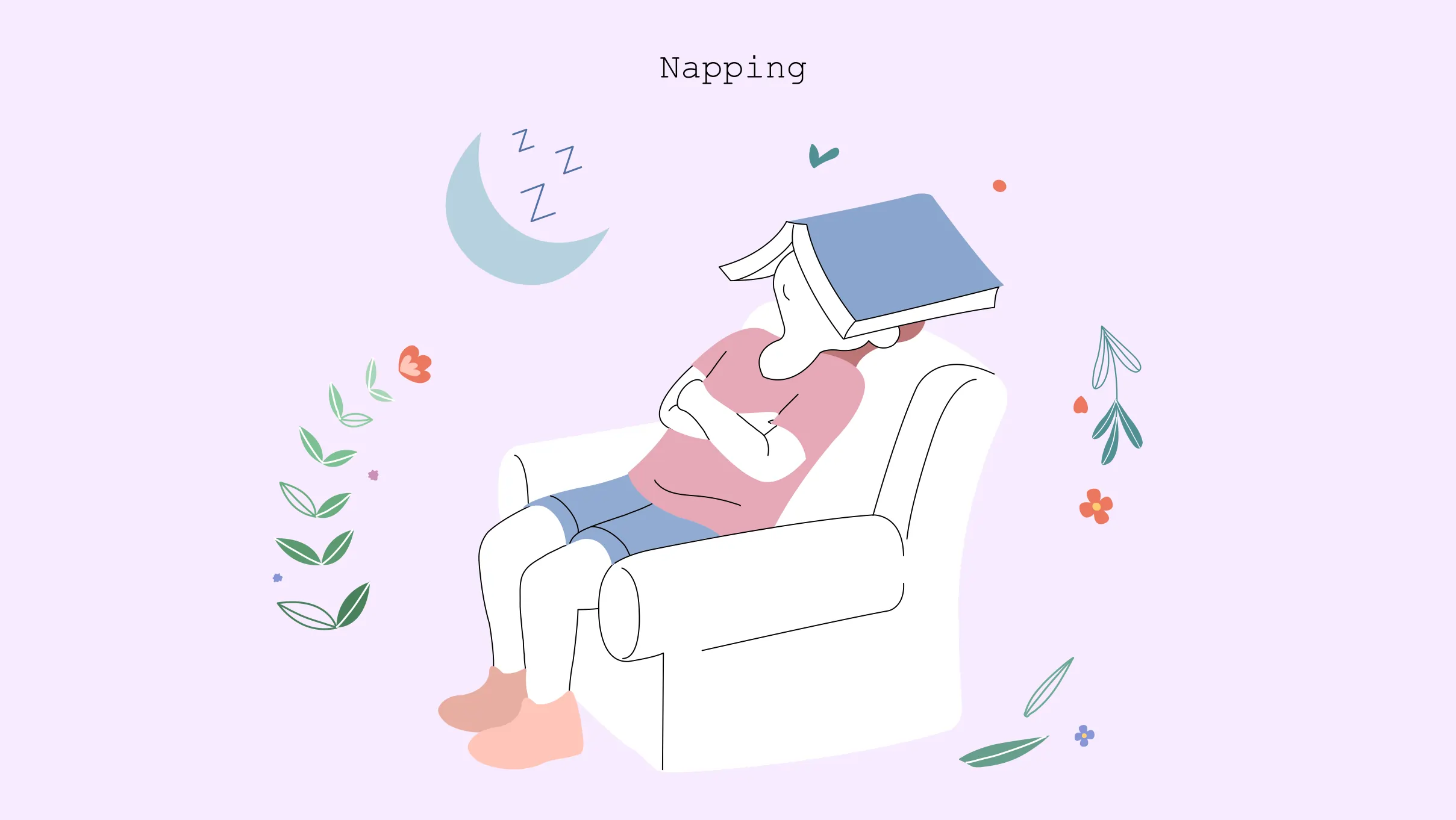Illustration of napping