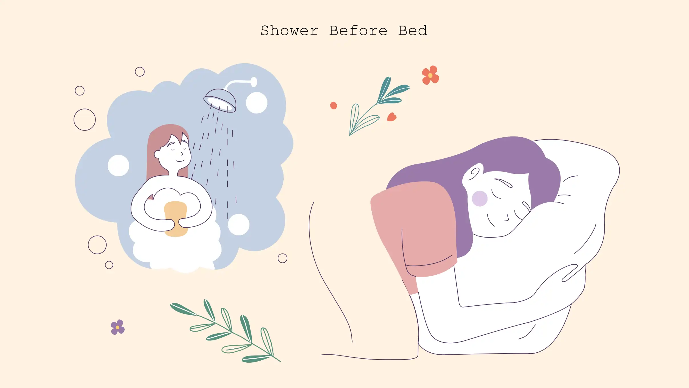 Illustration Shower before Bed