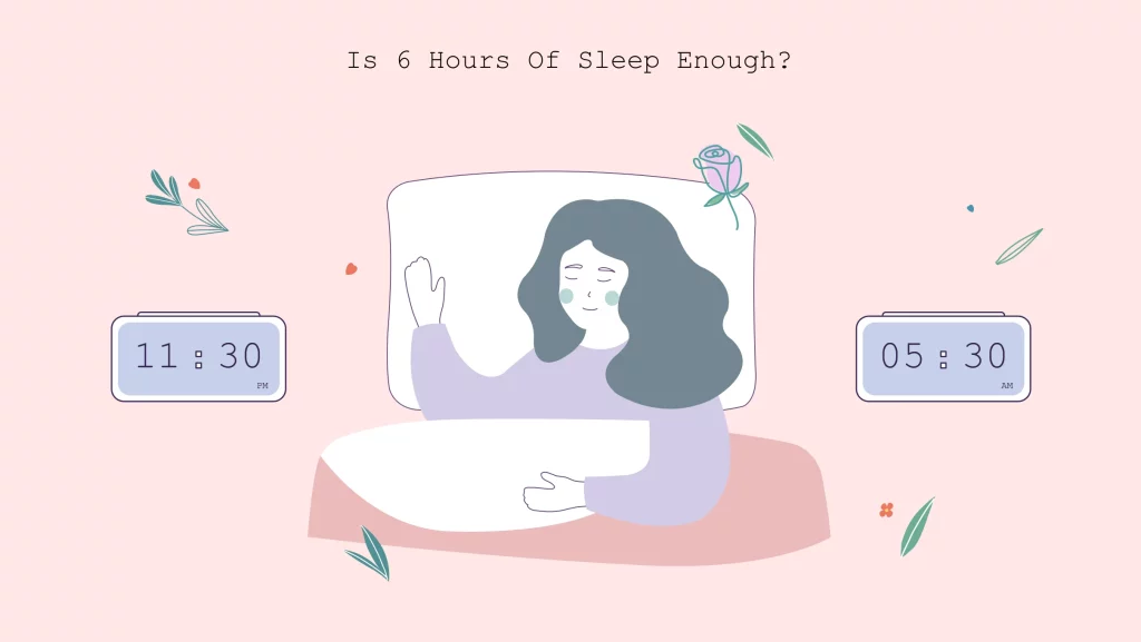 Illustration of women take sleep 6 hours