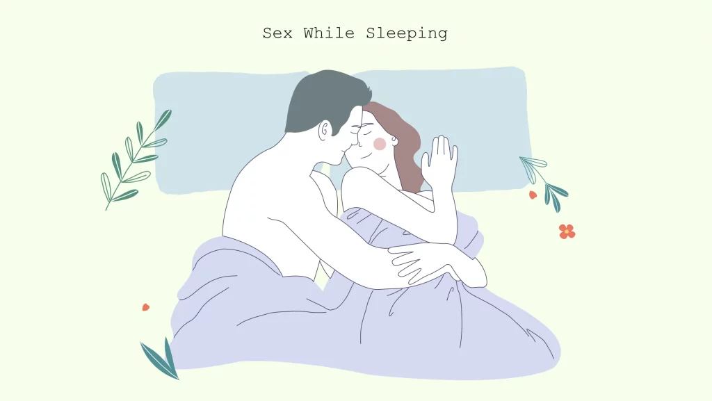 xxx Sex while sleeping illustration of man & women doing sex while sleeping
