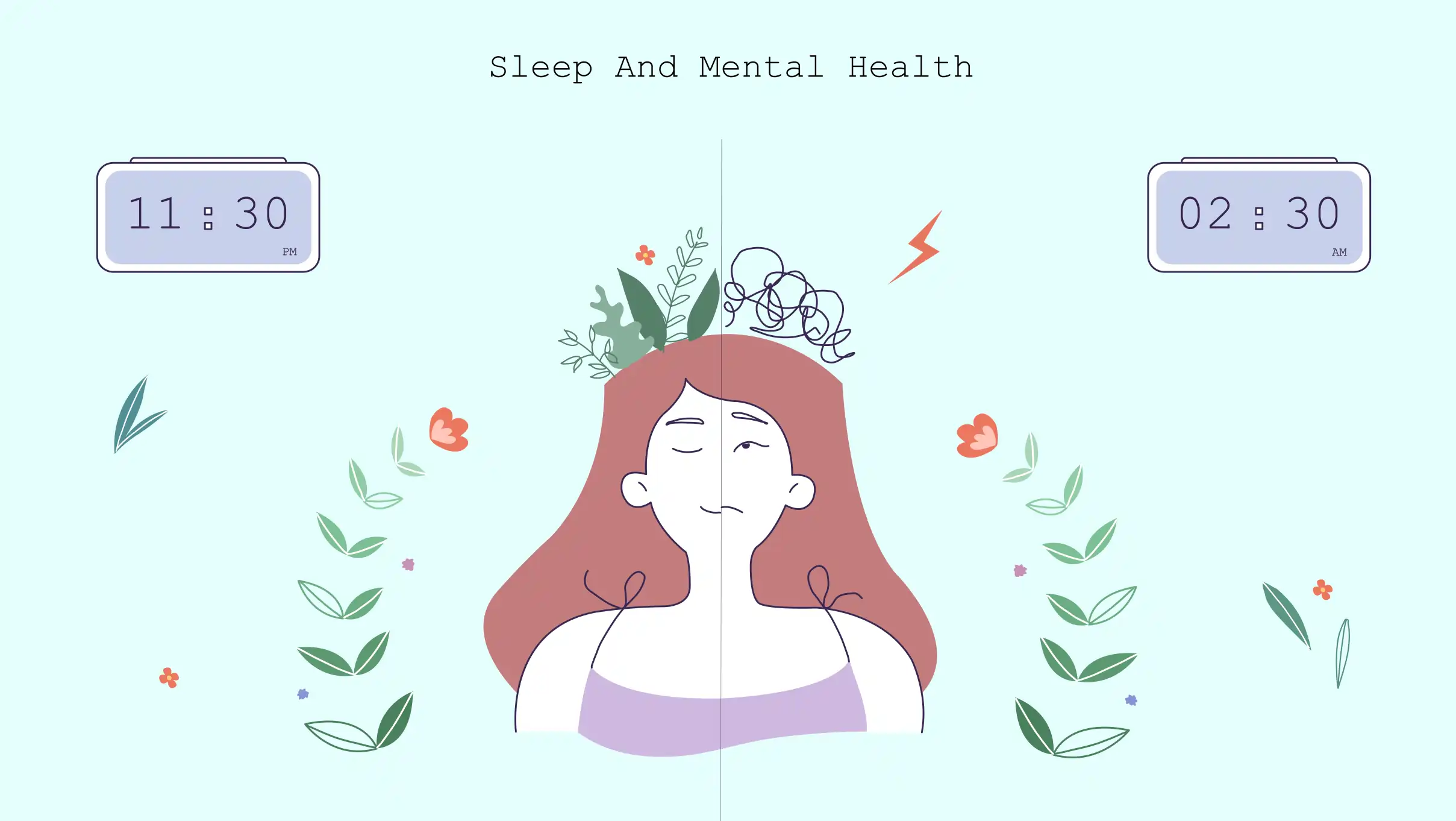 illustration of sleep and mental health