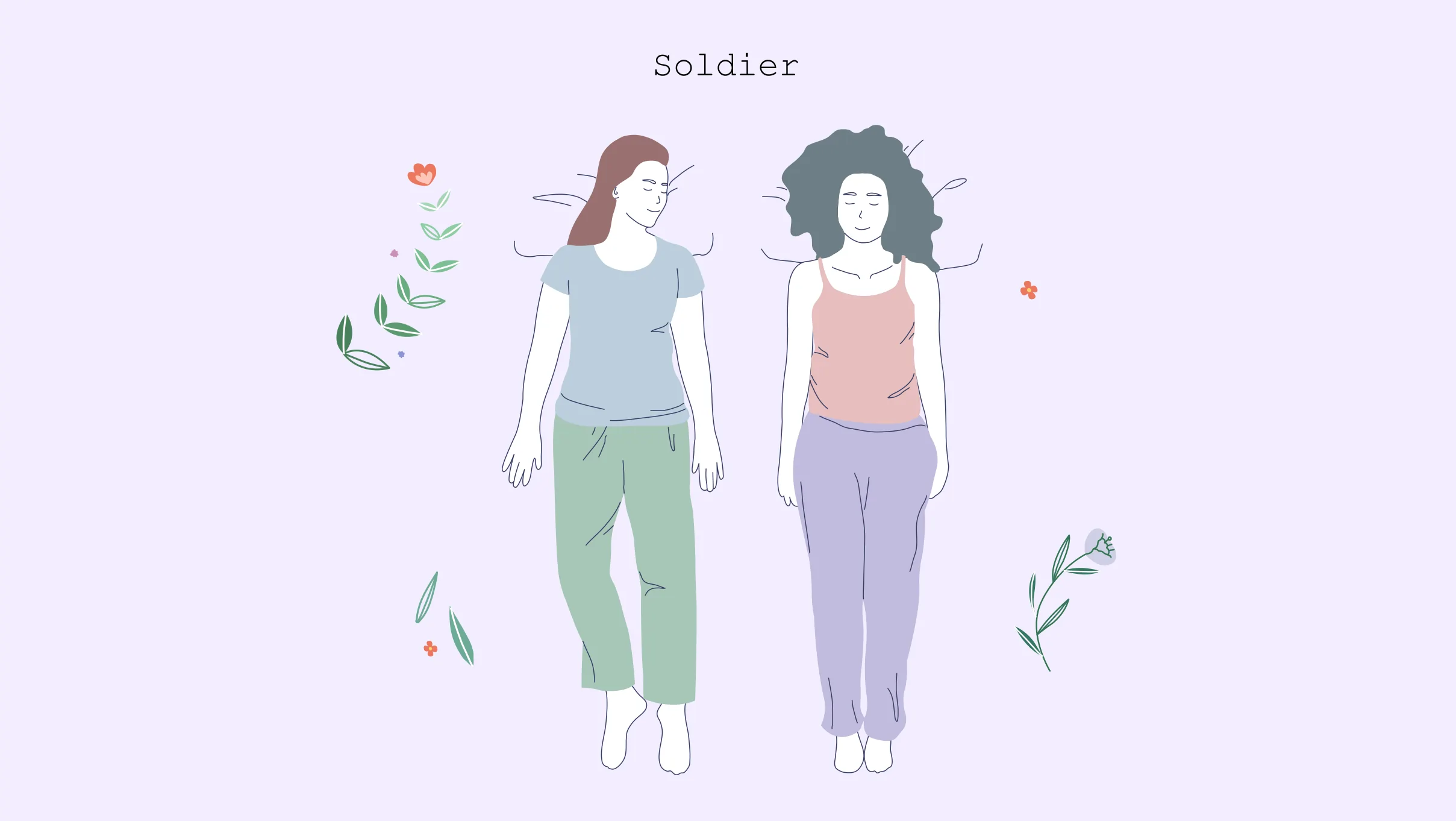 xxx Soldier Illustration of Soldier-sleep position