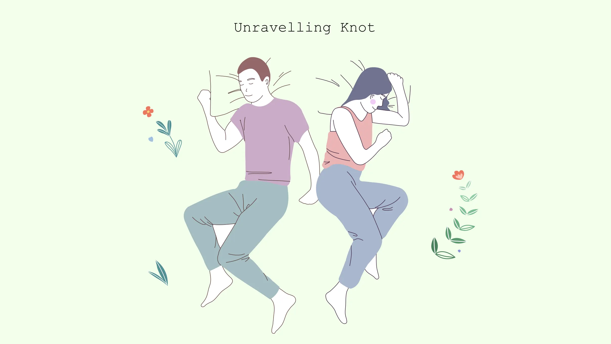 xxx Unravelling Knot Illustration of Unravelling Knot-sleep position
