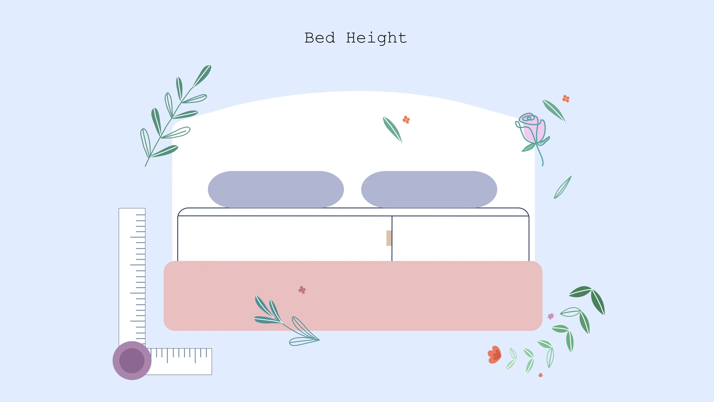 illustration of bed height