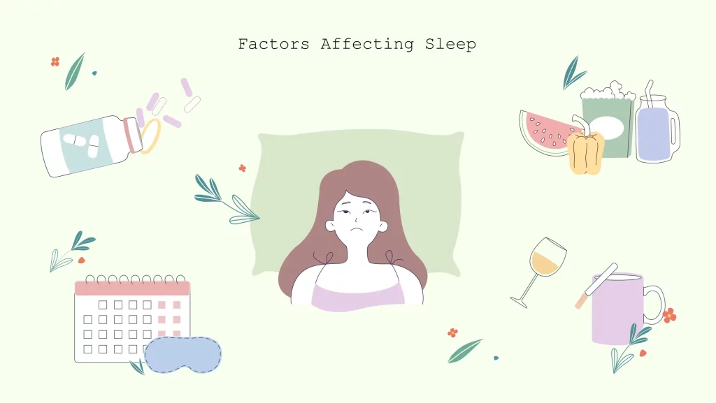 illustration of factors affecting sleep