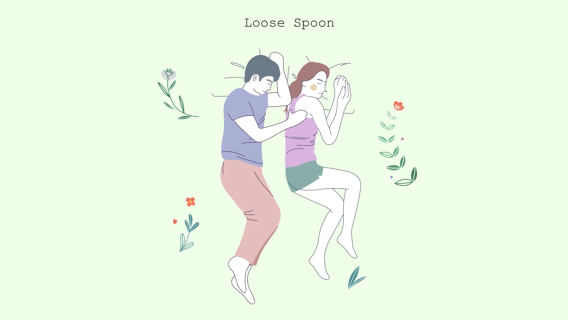 xxx loose spoon sleeping position Illustration of loose spoon-sleeping-position