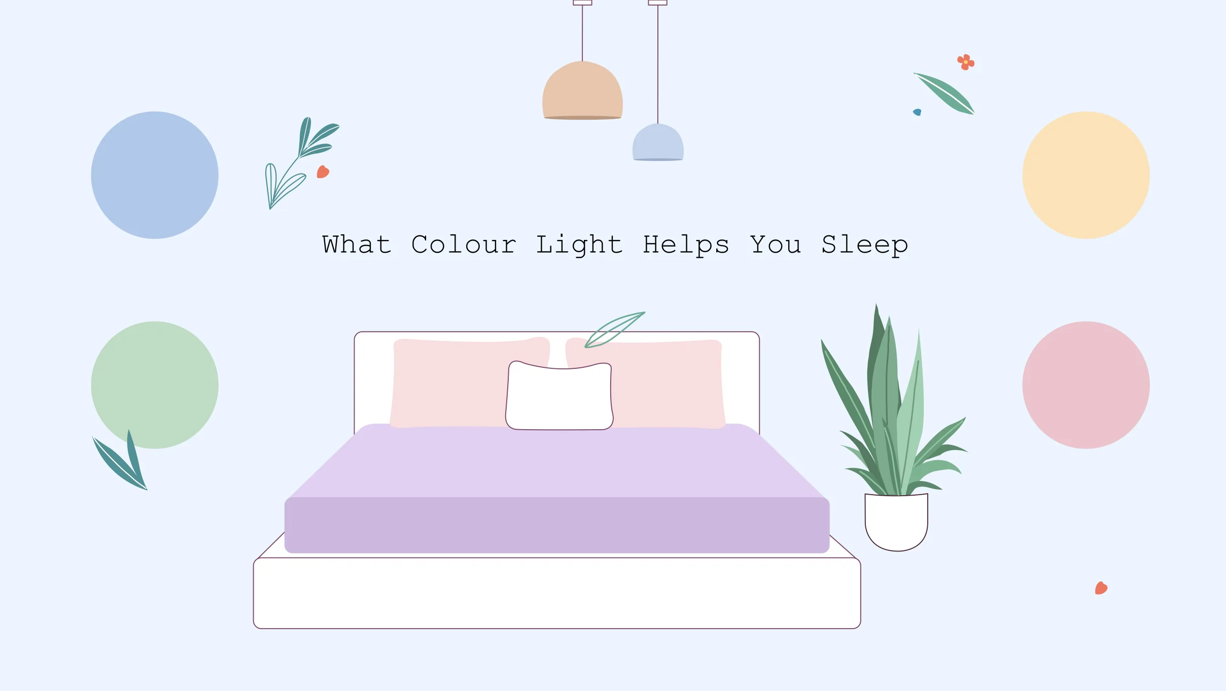 illustration of color light for sleep