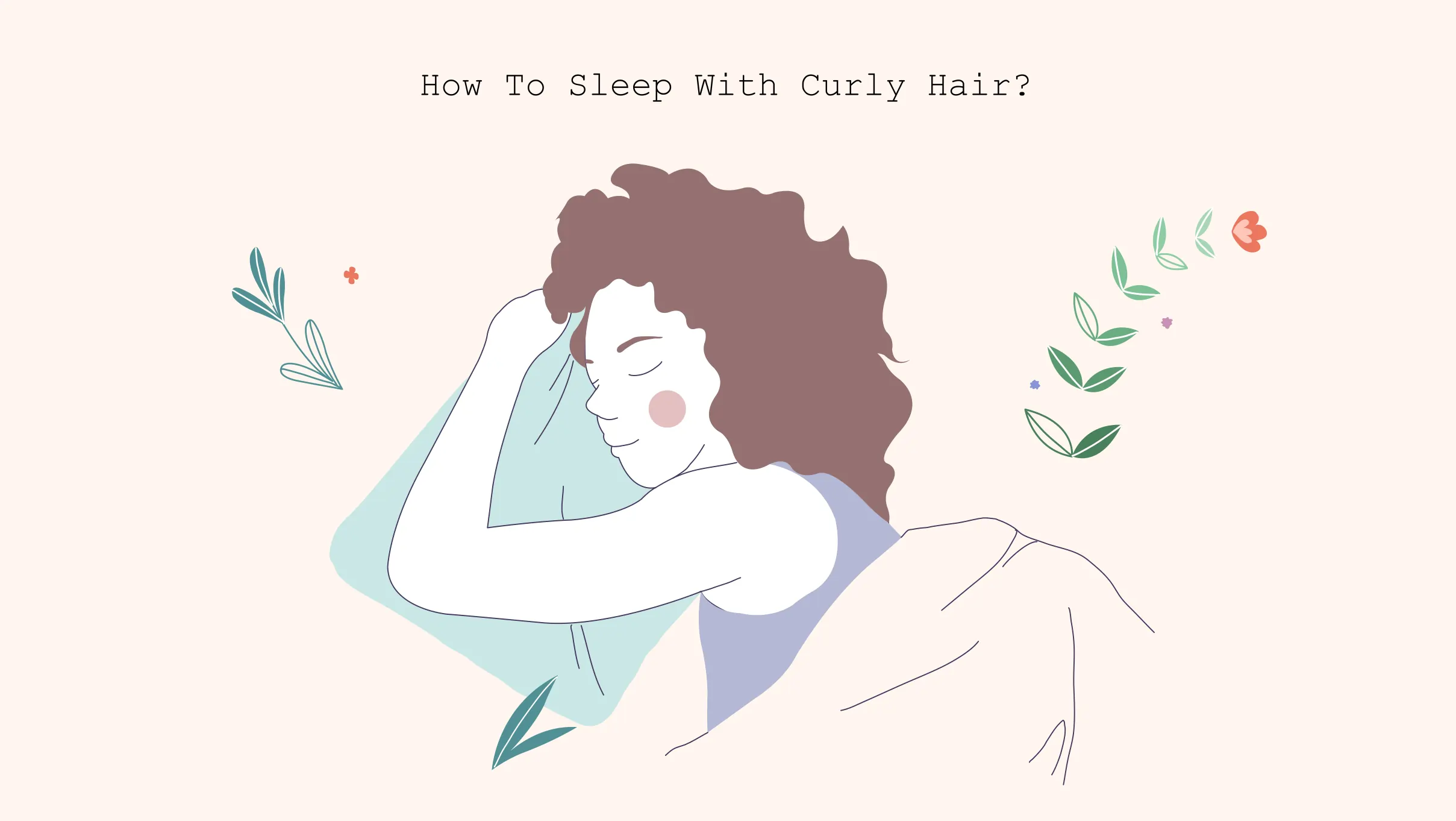 women sleep with curly hair