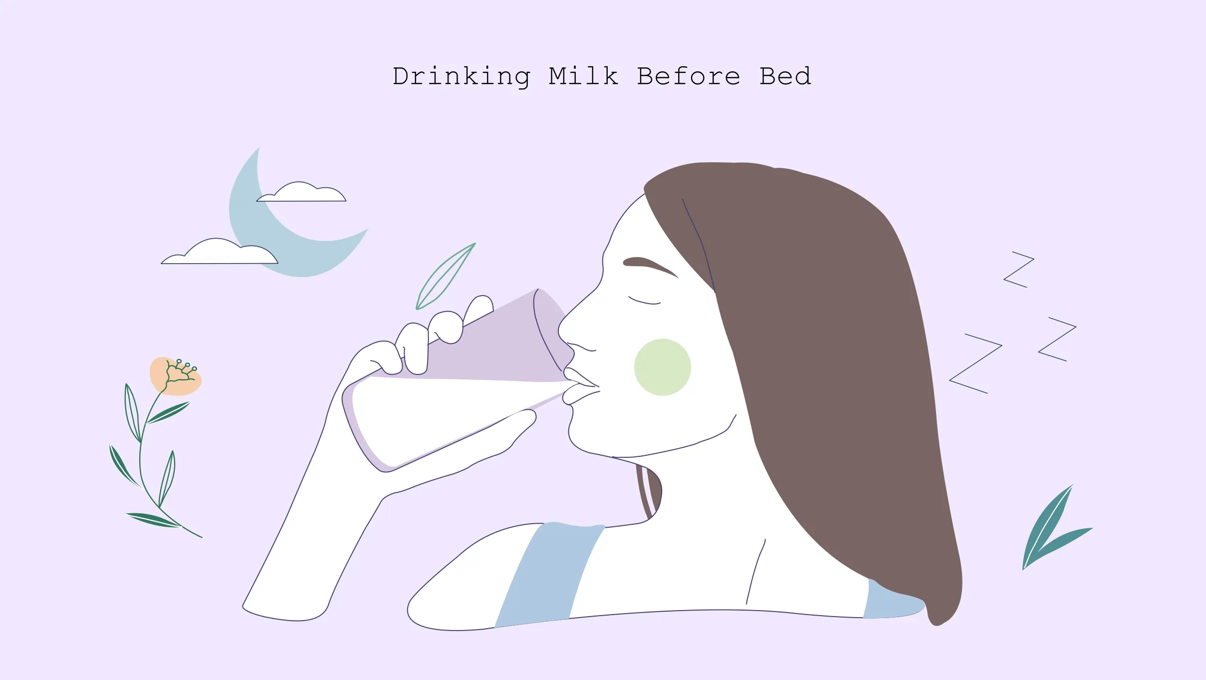 illustration of women drinking milk