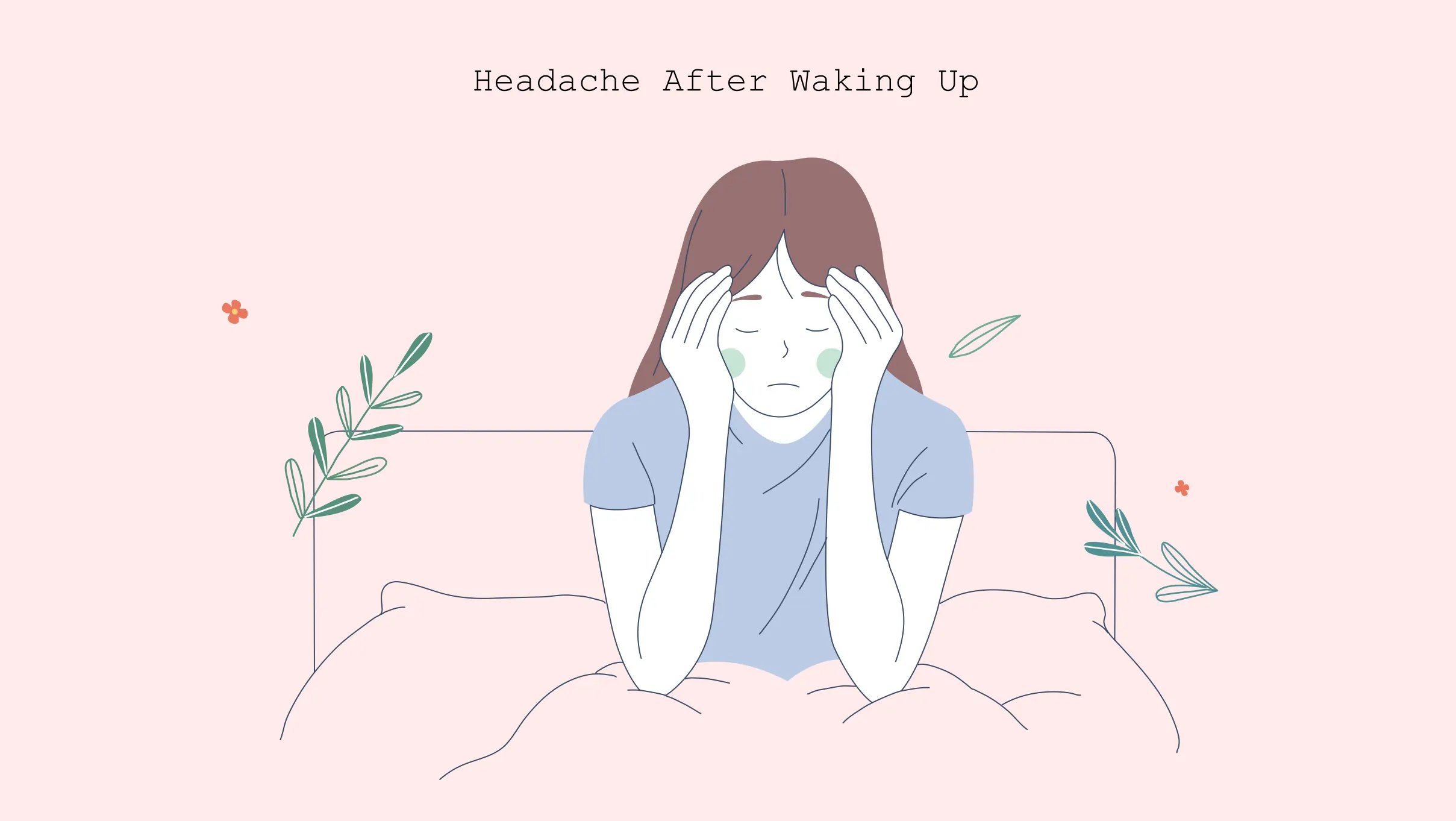 illustration of a woman getting a headache