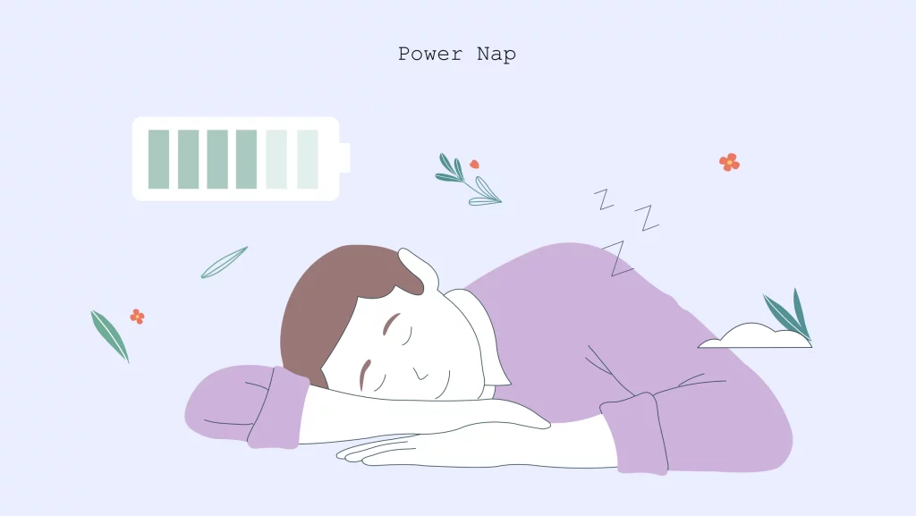 illustration man taking nap