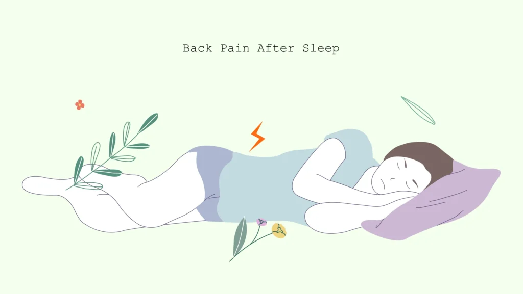back pain after sleep
