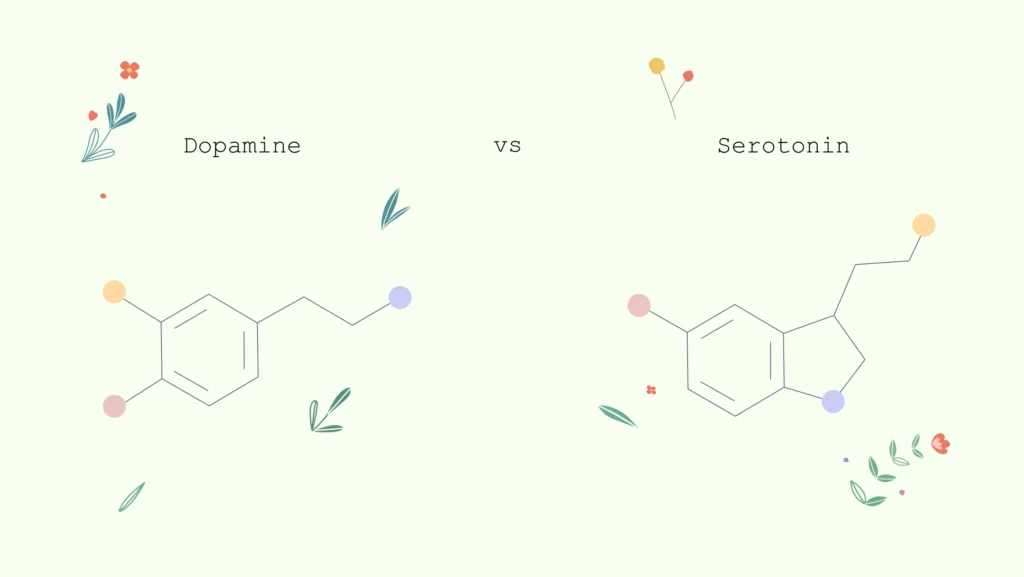 dopamine vs serotonin