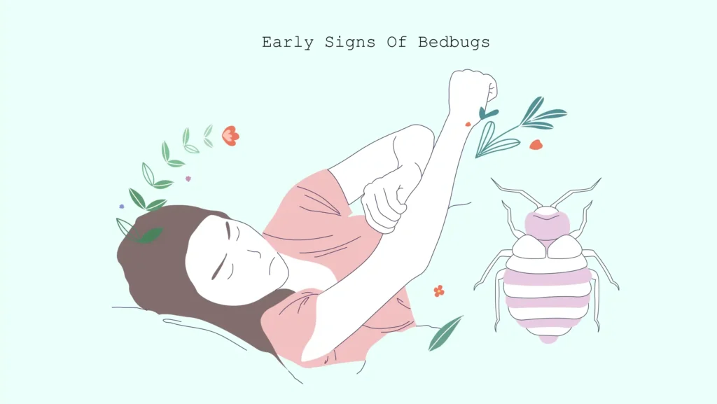 Early signs of bedbugs