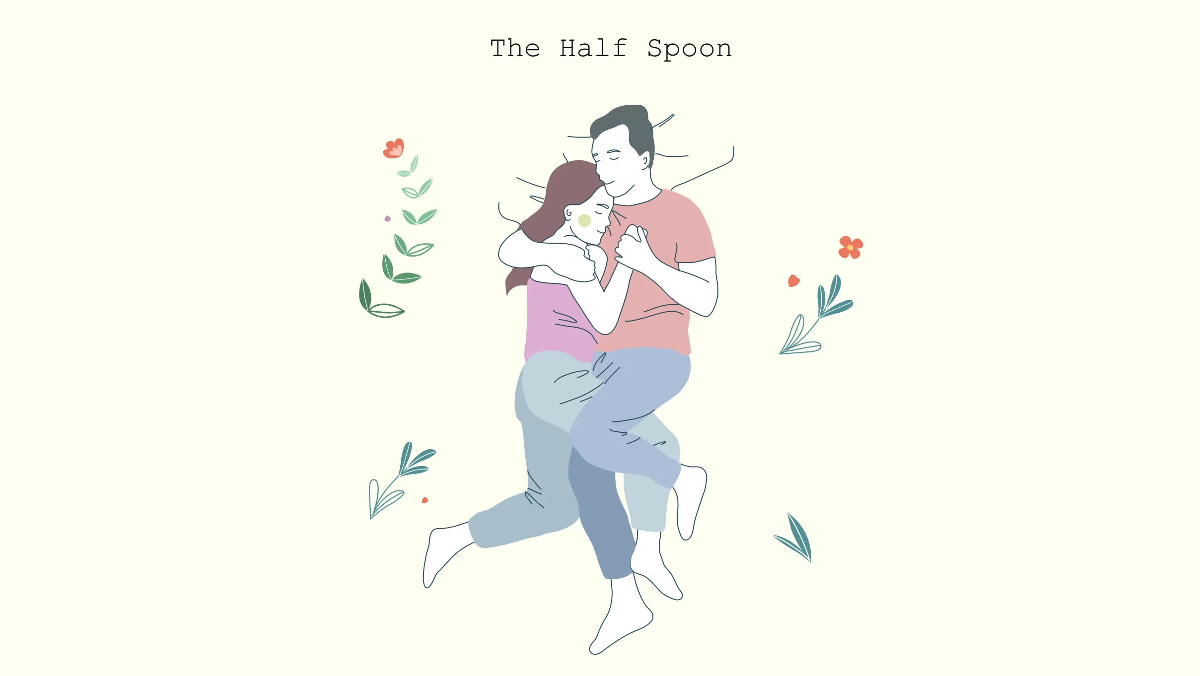 couple sleeping with Half Spoon Cuddling Positions
