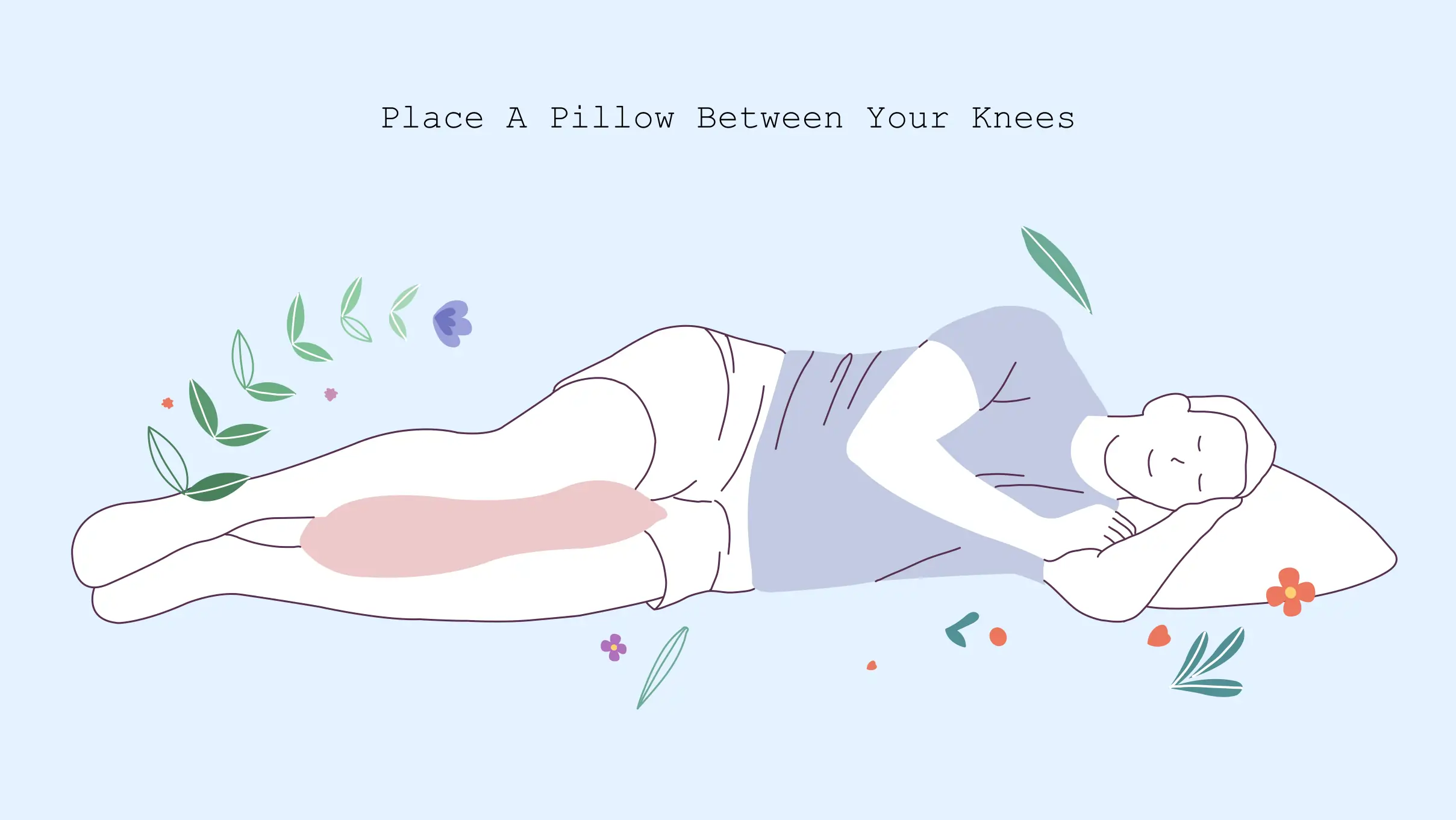 women sleep Pillow Between Knees