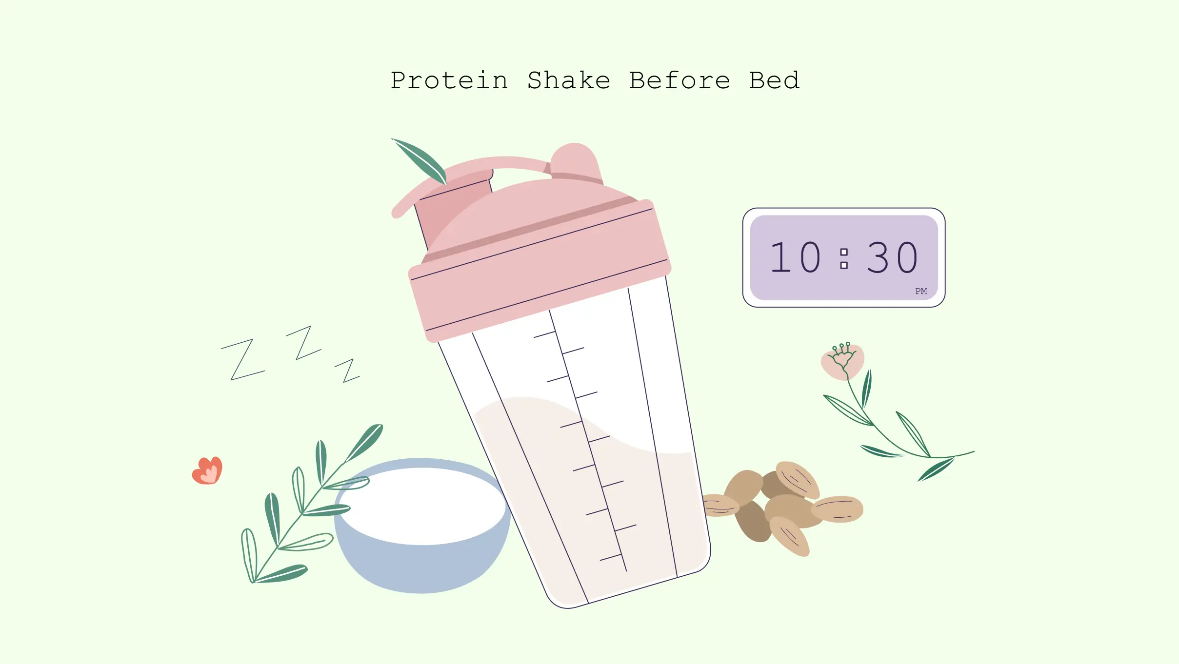 Protein shake before bed