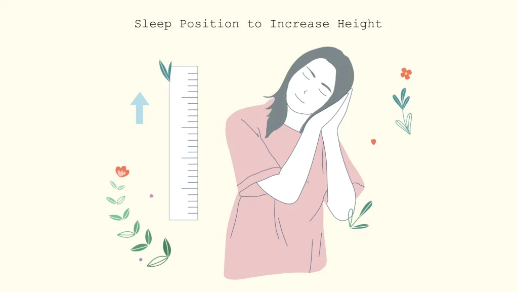 sleep position to increase height
