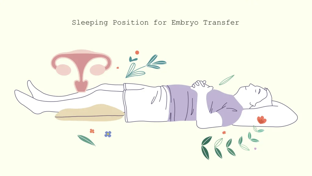 Sleeping position for embryo transfer