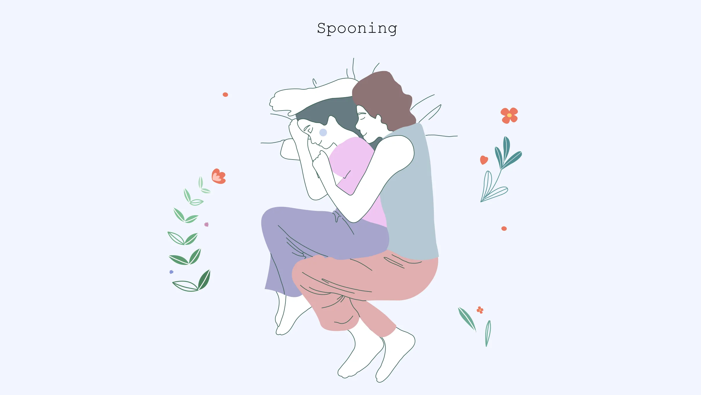 couple sleeping with spoon position